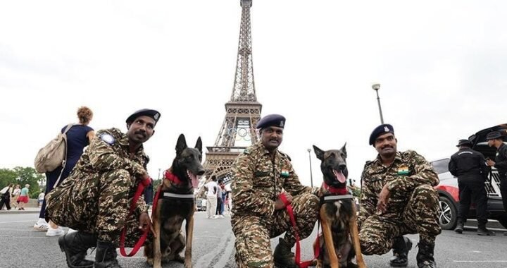 🐶🇫🇷 India’s Canine Guardians: CRPF Elite Dog Squad Takes the Stage in Paris for Olympic Security 🇫🇷🐶